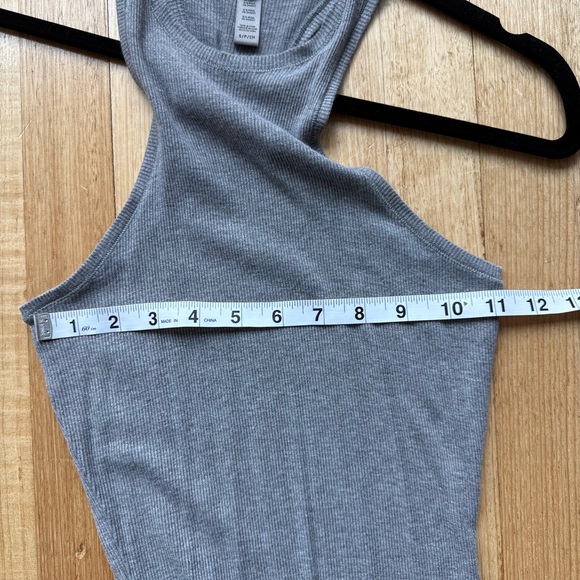 SKIMS SHIMMER FOIL RACERBACK TANK DRESS HEATHER GREY | Size: S - Picture 7 of 7
